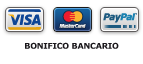 3 modi di pagamento sicuro : Visa, MasterCard, Paypal, bonifico bancario